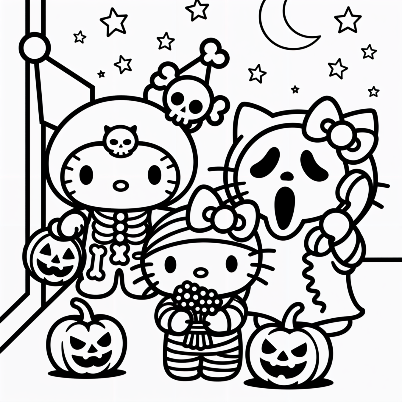 Hello Kitty, Halloween, Mini Canvas