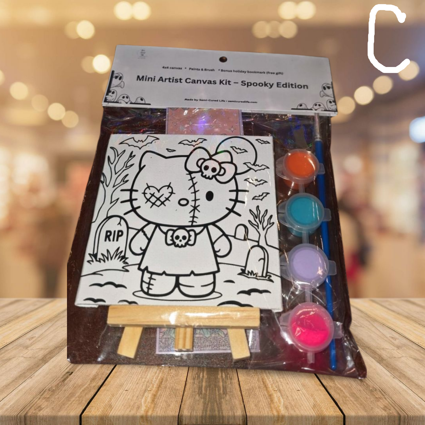 Halloween Art Kit 4x4 Mini Canvas