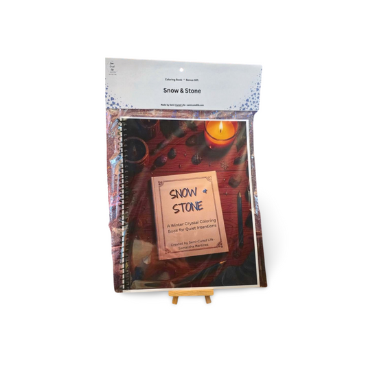 Snow & Stone – A Winter Crystal Coloring Book for Quiet Intentions