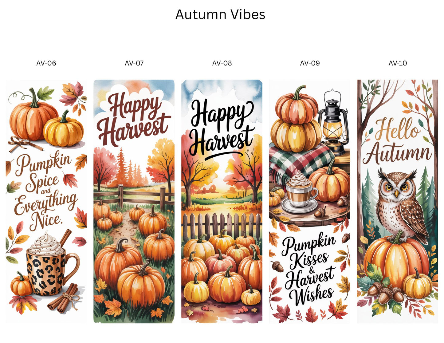 🍁 Autumn Vibes Bookmark Collection | Cozy Fall & Halloween Magic | Handmade by Semi-Cured Life