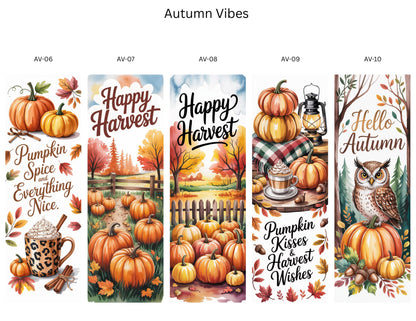 🍁 Autumn Vibes Bookmark Collection | Cozy Fall & Halloween Magic | Handmade by Semi-Cured Life
