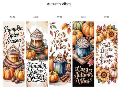 🍁 Autumn Vibes Bookmark Collection | Cozy Fall & Halloween Magic | Handmade by Semi-Cured Life