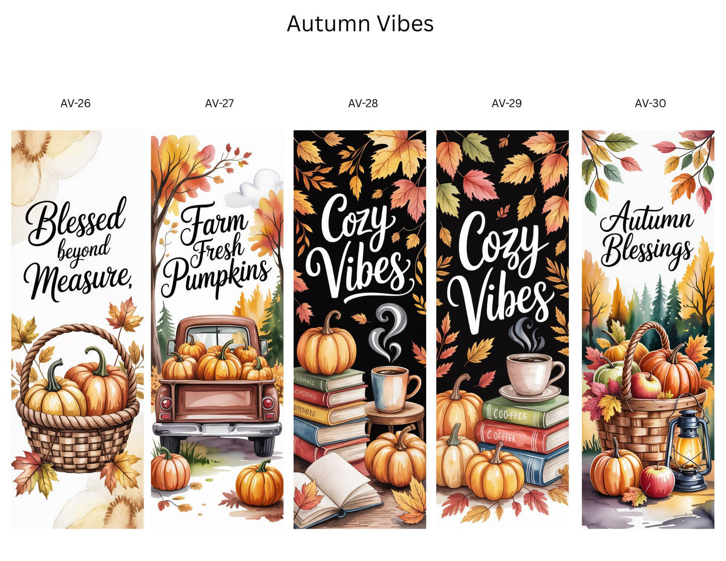 🍁 Autumn Vibes Bookmark Collection | Cozy Fall & Halloween Magic | Handmade by Semi-Cured Life