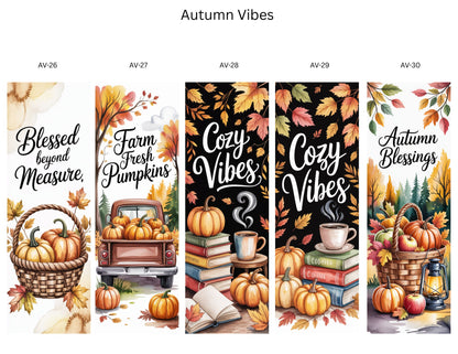 🍁 Autumn Vibes Bookmark Collection | Cozy Fall & Halloween Magic | Handmade by Semi-Cured Life