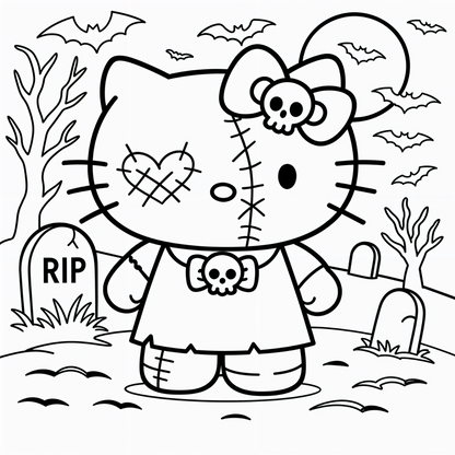 Hello Kitty, Halloween, Mini Canvas
