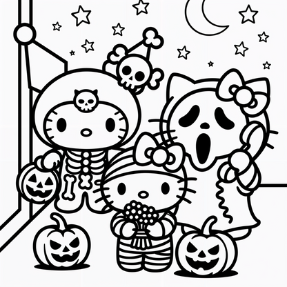 Hello Kitty, Halloween, Mini Canvas